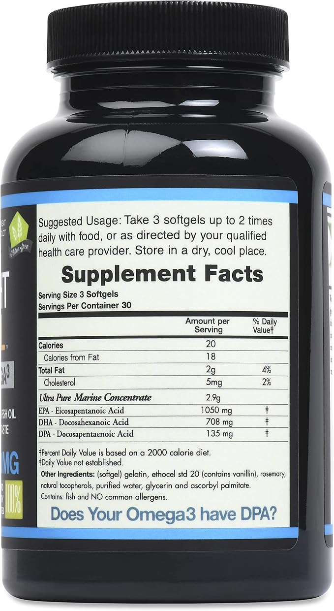 Aspen Hill Labs Ultra Pure Wild 2900 mg Omega-3-90 SoftGels Omega-3 with