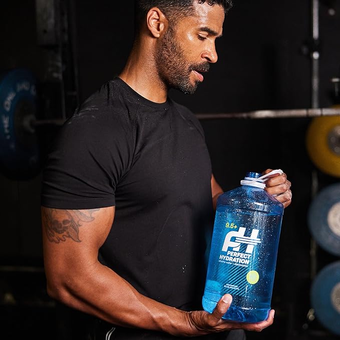 Perfect Hydration 9.5+ pH Alkaline Drinking Water, Electrolyte Minerals for Taste, 1 Gallon (128 fl oz) Jug, Case of 4
