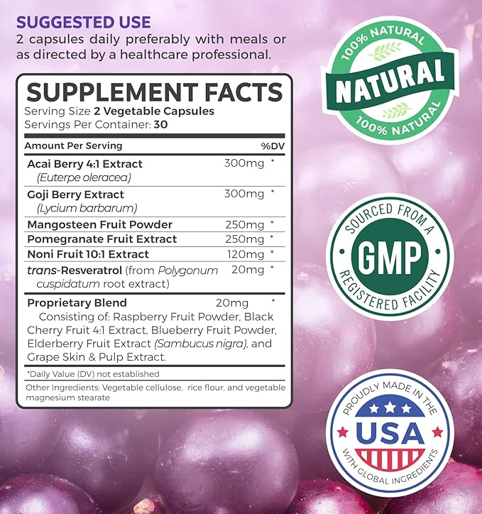 Super Antioxidants Supplement 60 Capsules