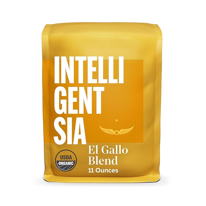 Intelligentsia Coffee, Light Roast Whole Bean Coffee - Organic El Gallo 11 Ounce Bag with Flavor Notes of Milk Chocolate, Honey and Cola