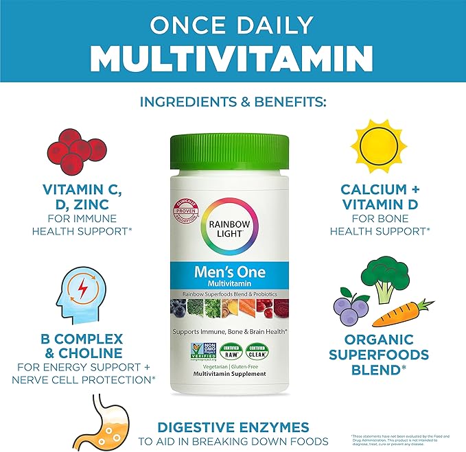 Rainbow Light Multivitamin for Men, Vitamin 120 Tablets