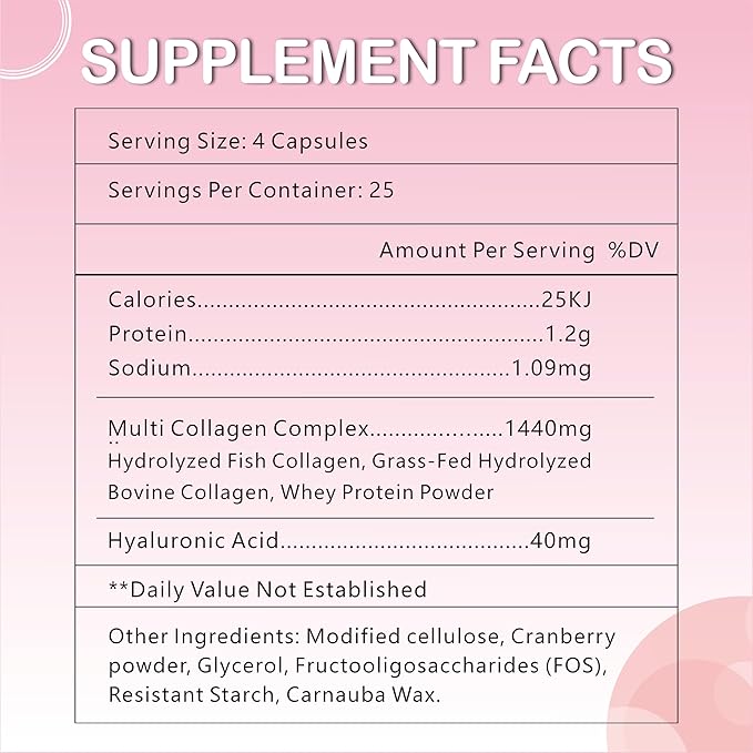 Collagen Peptides Capsule Collagen,100capsule.