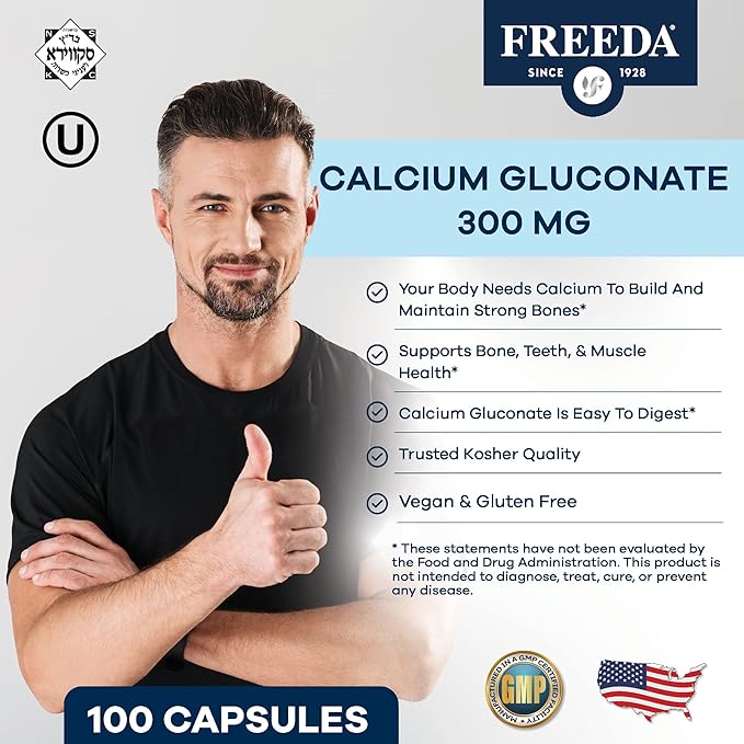 Freeda Calcium Gluconate (100 Capsules)