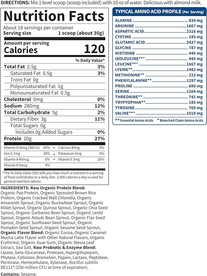 Garden of Life Vegan Protein Powder 20g Plant