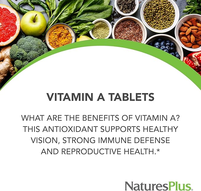 NaturesPlus Vitamin A (Palmitate) 10,000 iu 90 Vegetarian (90 Servings)