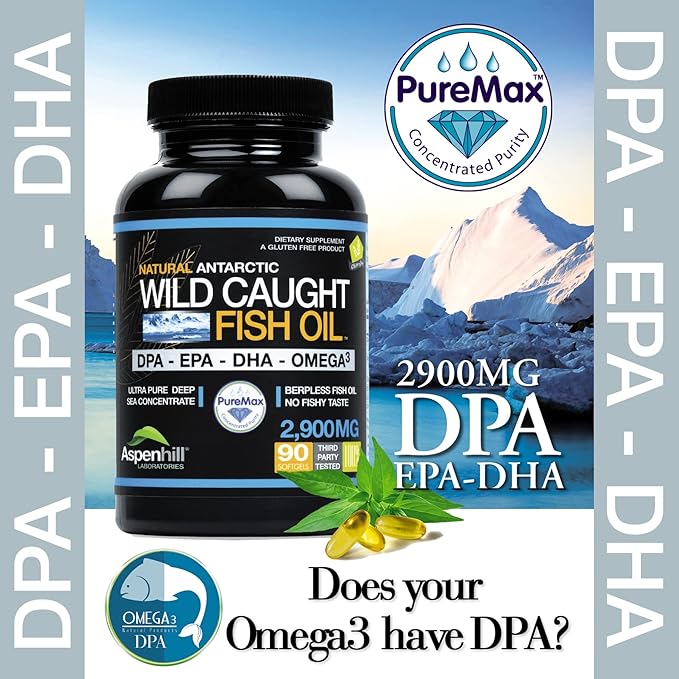 Aspen Hill Labs Ultra Pure Wild 2900 mg Omega-3-90 SoftGels Omega-3 with