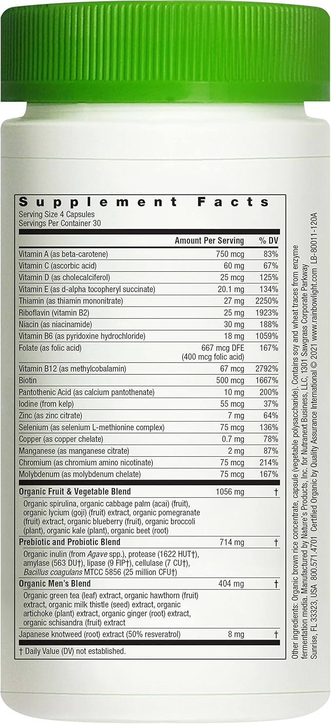 Rainbow Light Multivitamin for Men, Vitamin 120 Tablets