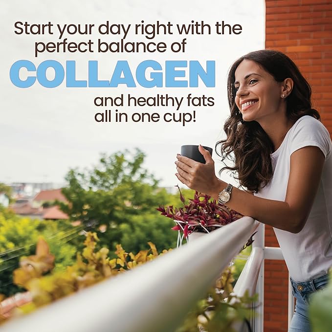 Collagen Creamer with MCT Oil for Coffee or Tea, Supports Energy and Metabolism, Weight Loss Diet for Hair, Skin, & Nails, 7.65 Oz