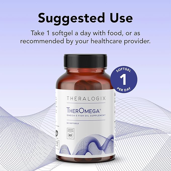 Theralogix TherOmega Omega-3 Fish Oil Supplement 700 mg 90 Softgels