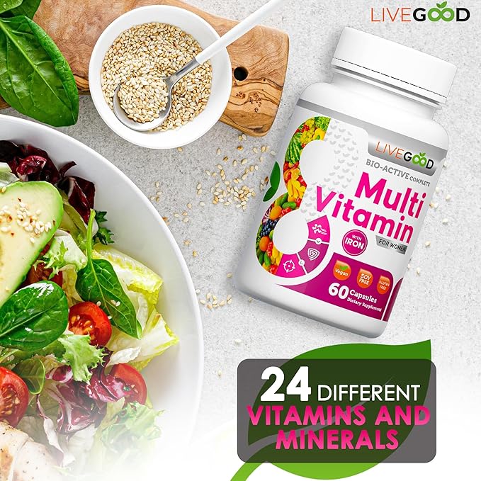 LIVEGOOD™ Women's Bio-Active Complete Multivitamin B12, C, 60 Capsules