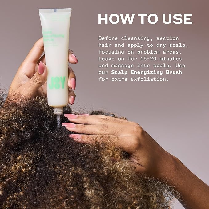 JooY Scalp Resurfacing Serum, Pre-Cleanse Exfoliating Treatment with Fermented Superfoods, Removes Buildup, Reduces Oil & Promotes a Healthy Scalp, Ginger Root, Papaya, & Tea Tree – 2 fl oz
