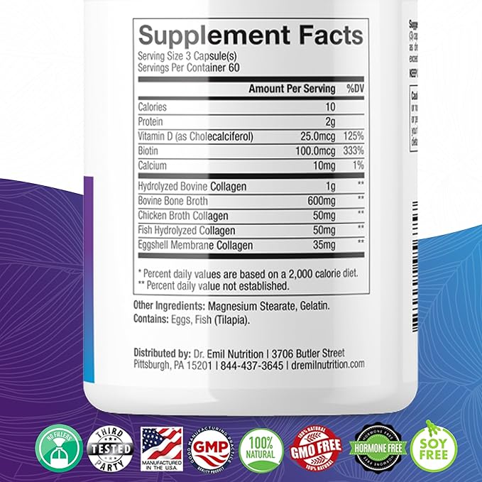 DR. EMIL NUTRITION Multi Collagen Peptides 60 Servings