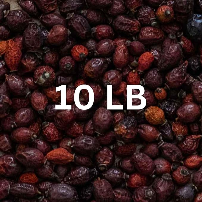 Super Large Value Pack 10 LB β Organic Dried Rosehip Fruit β Organic Rose Hips Whole (Rosa Canina) - Rich in Vitamin C, Antioxidants, & Immune Support β 100% Natural & Pure