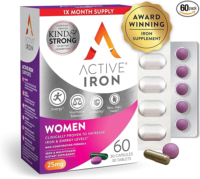 Active Iron for Women, Non-Constipating, 30 30 Multivitamin
