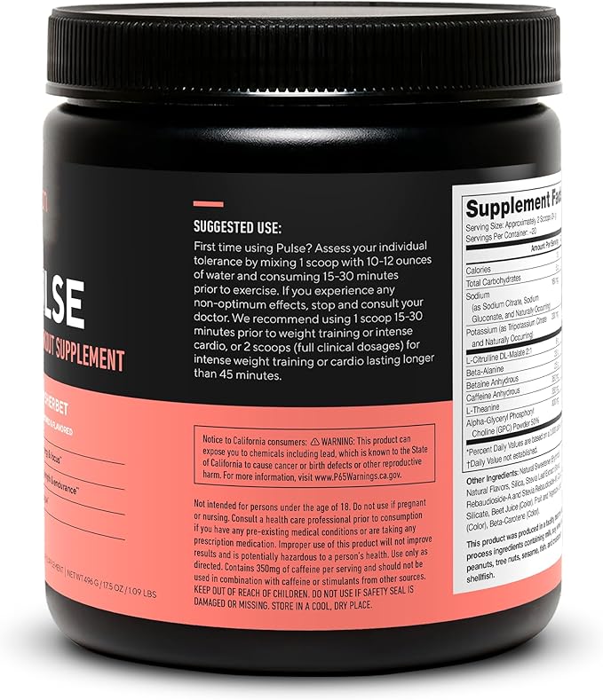 LEGION - All Natural Nitric Oxide Preworkout Drink to Boost Energy, Creatine Free, Naturally Sweetened, Beta Alanine, Citrulline, Alpha GPC (Rainbow Sherbet)