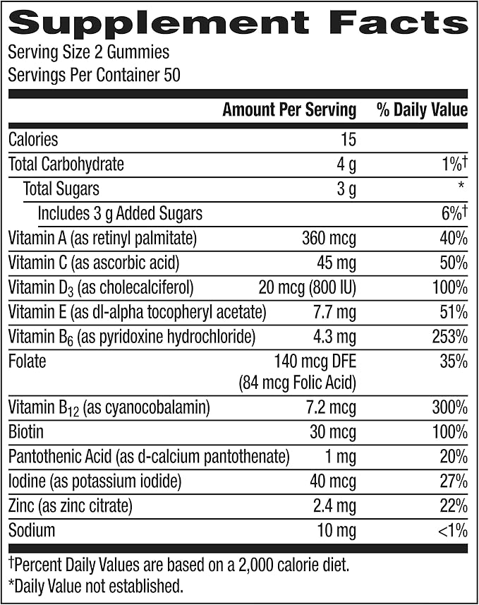 Centrum Men's Multivitamin Gummies, Tropical Fruit 100 Count, 50 Day