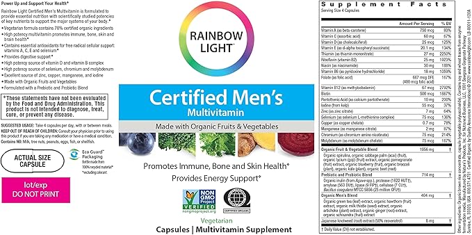 Rainbow Light Multivitamin for Men, Vitamin 120 Tablets