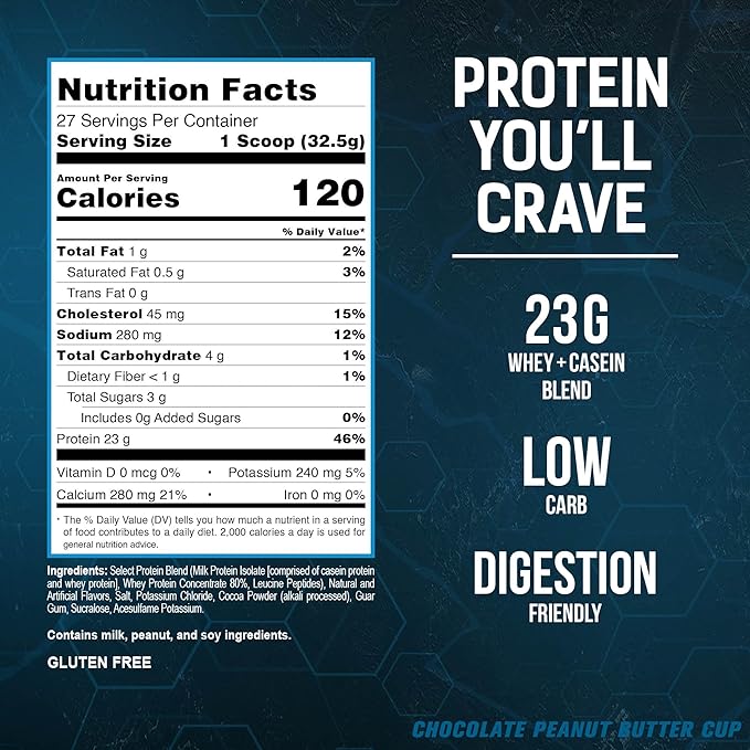 PEScience Select Low Carb Protein Powder, Chocolate Peanut Butter Cup, 27 Serving, Keto Friendly and Gluten Free