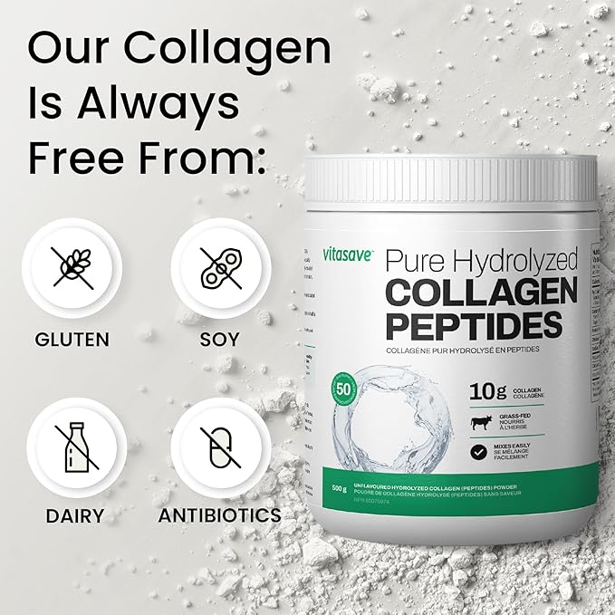 Pure Collagen Peptides Powder Enhanced Collagen 20g Collagen (4 Scoops) 500g
