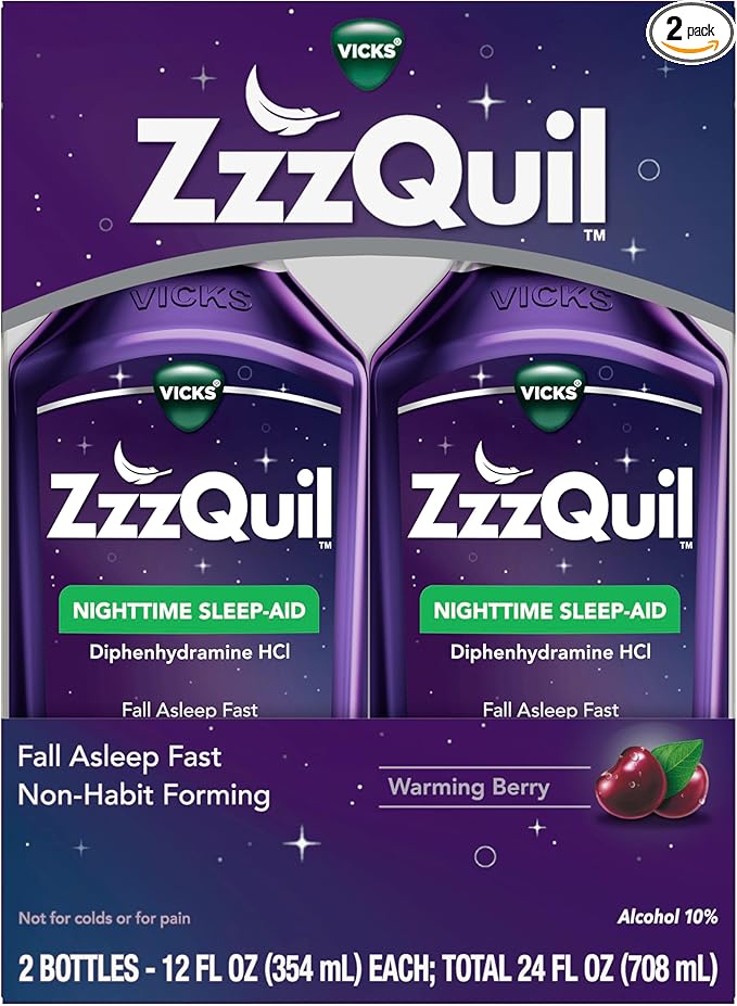 ZzzQuil, Sleep Aid, Nighttime Sleep Aid 50 mg 12 FL 2 (Twin