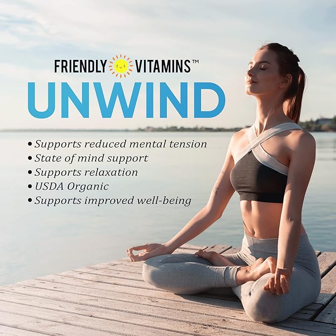 Stress Relief Supplement Anxiety Support -Unwind 60 Organic