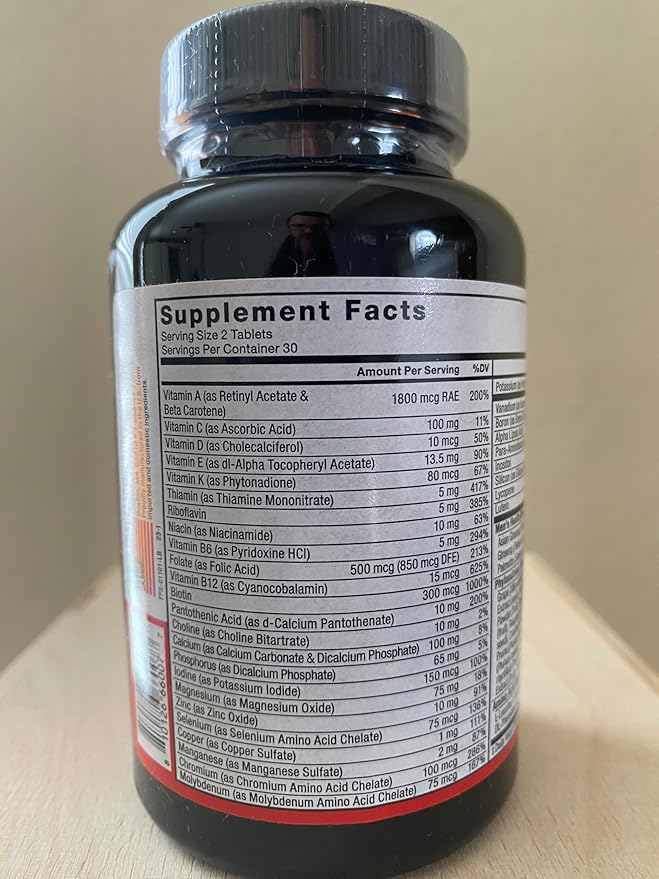 Force Factor Men’s Multivitamins, Multivitamin 27 Vitamins 60 Tablets