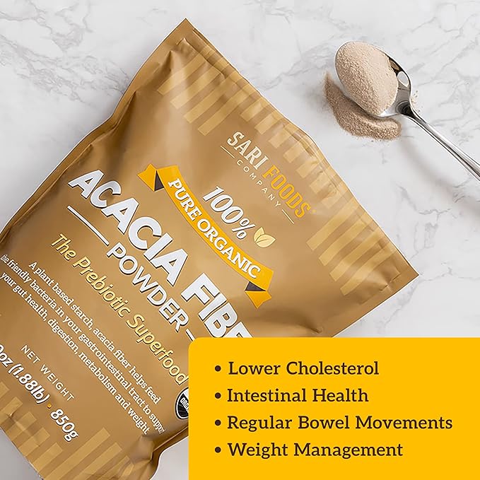 Organic Acacia Fiber Powder (30 Ounce):