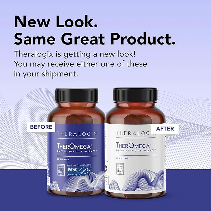 Theralogix TherOmega Omega-3 Fish Oil Supplement 700 mg 90 Softgels