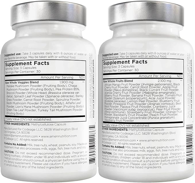 Amen Fruits + Veggies Vitamins Bundle, 180 ct