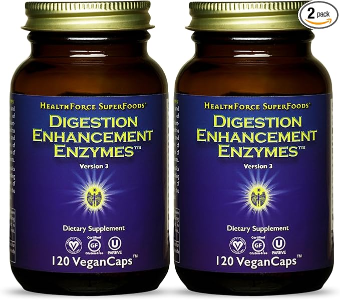 HEALTHFORCE SUPERFOODS Digestion Enhancement Enzymes 120 Vegan 2)