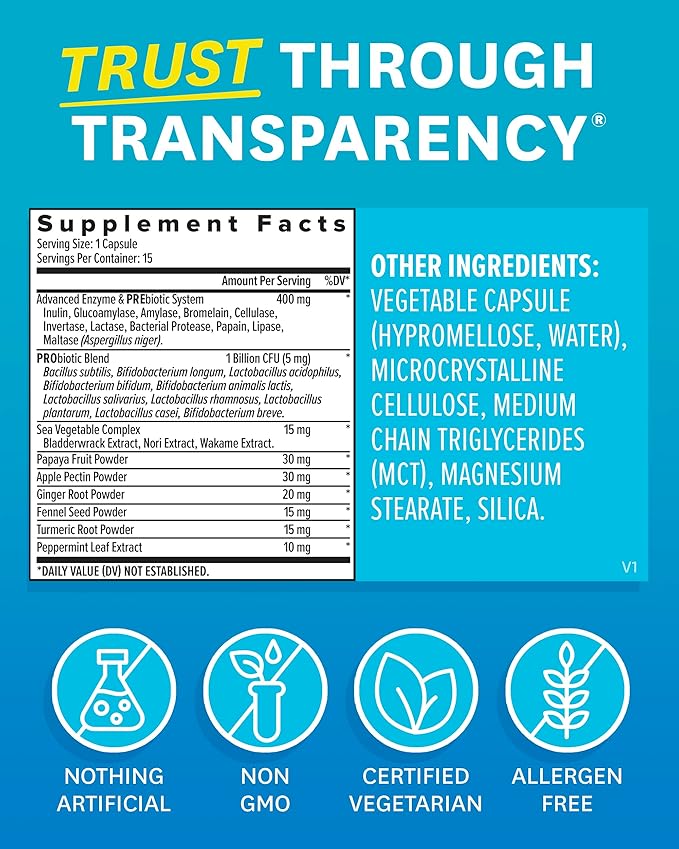 Zenwise Health Digestive Enzymes for Gut Health -15 CT