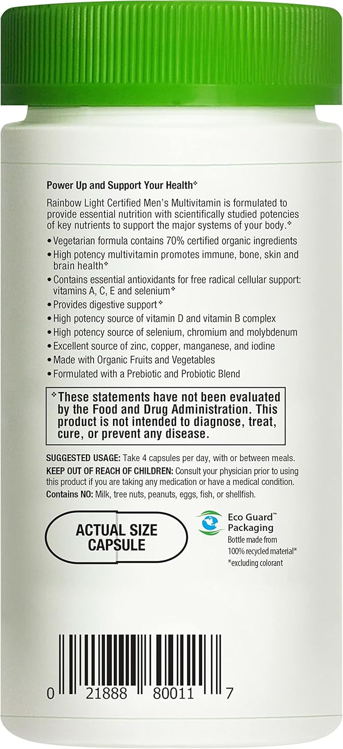 Rainbow Light Multivitamin for Men, Vitamin 120 Tablets