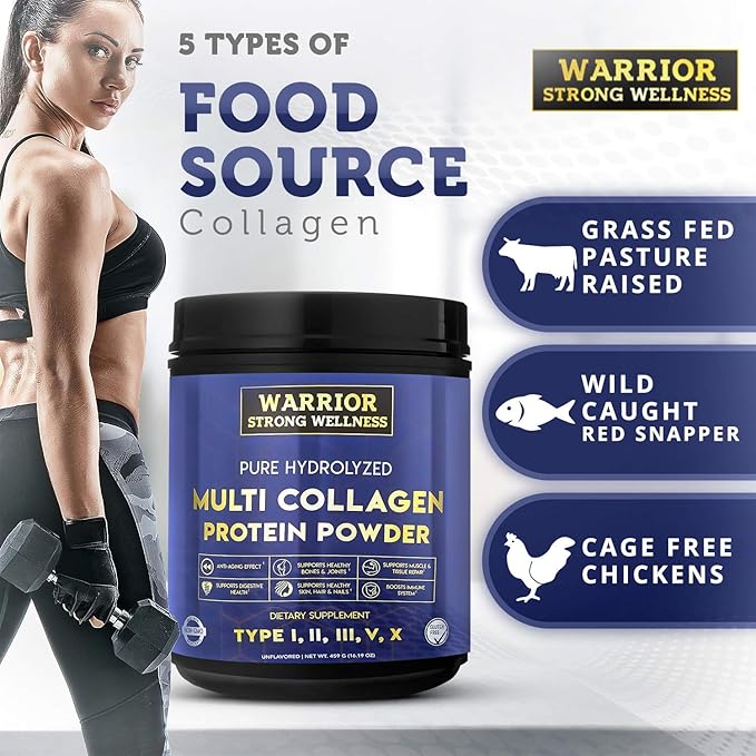 Pure Hydrolyzed Multi Collagen Protein Powder,