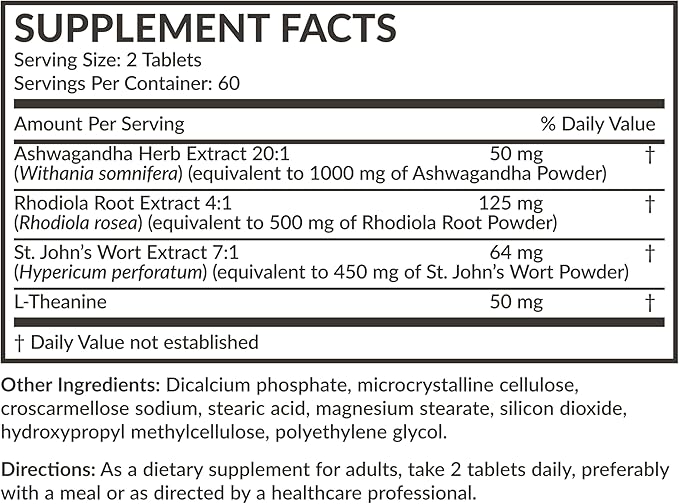Futurebiotics Chill Pill + Ashwagandha, Rhodiola, 2000 MG 120 Vegetarian