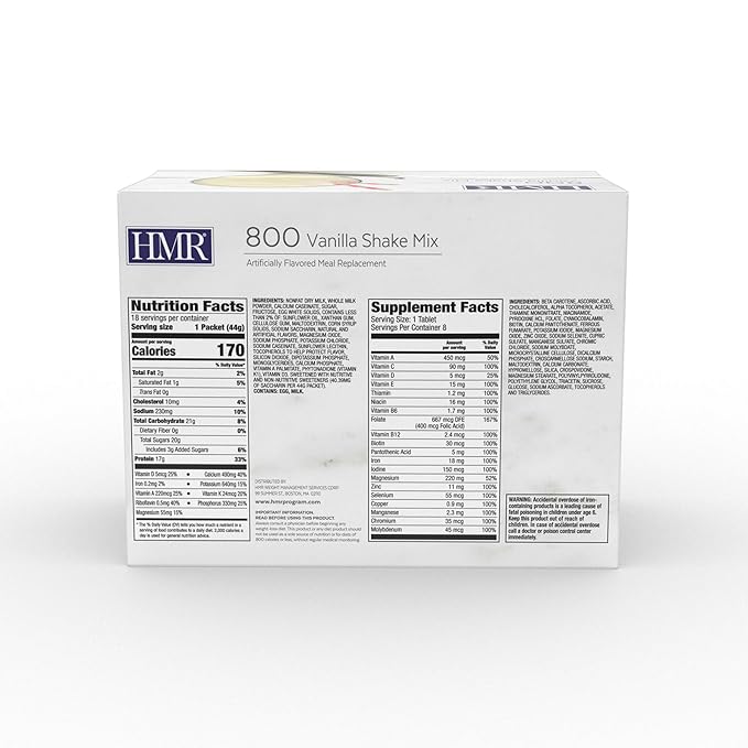 HMR "Classic" 800 Shake Meal Replacement Mix 17g of 18 Single