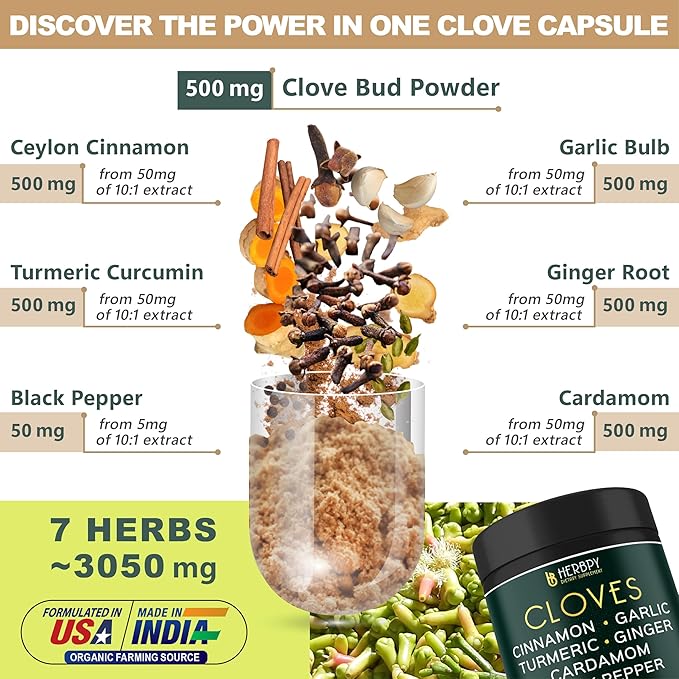 7in1 Clove Supplement Rich in Vitamins 100 Caps
