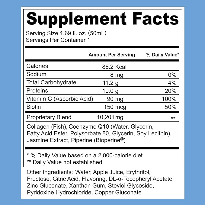 Marine Collagen Liquid, Collagen Drink, Marine 1.69 Fl 30), Collagen