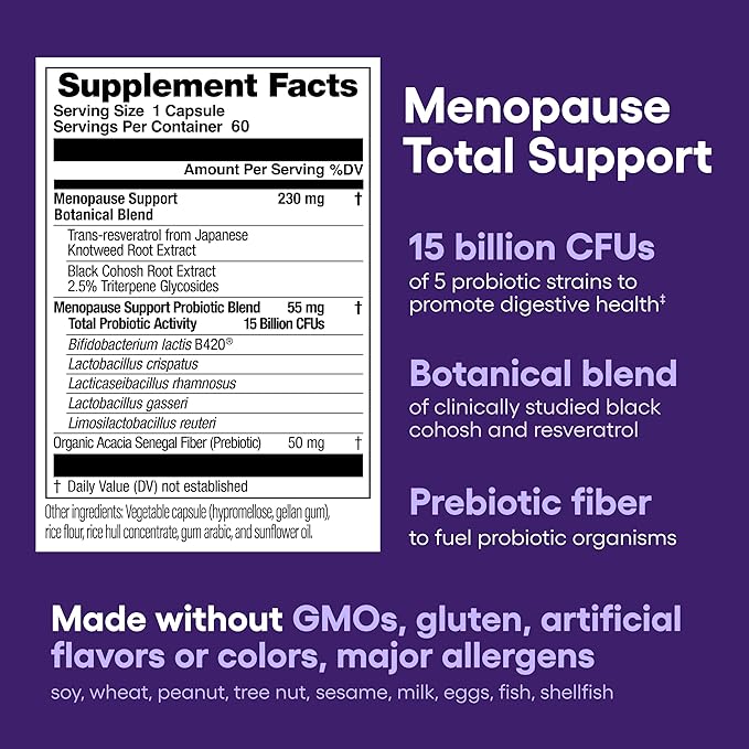 Physician's CHOICE Menopause Probiotic Supplement for Women 60ct