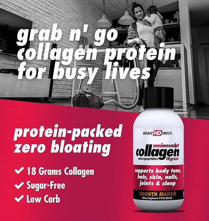 HEALTH DIRECT – Medical-Grade Liquid Collagen 12 Servings, (12pk, 2oz 2oz Shots)