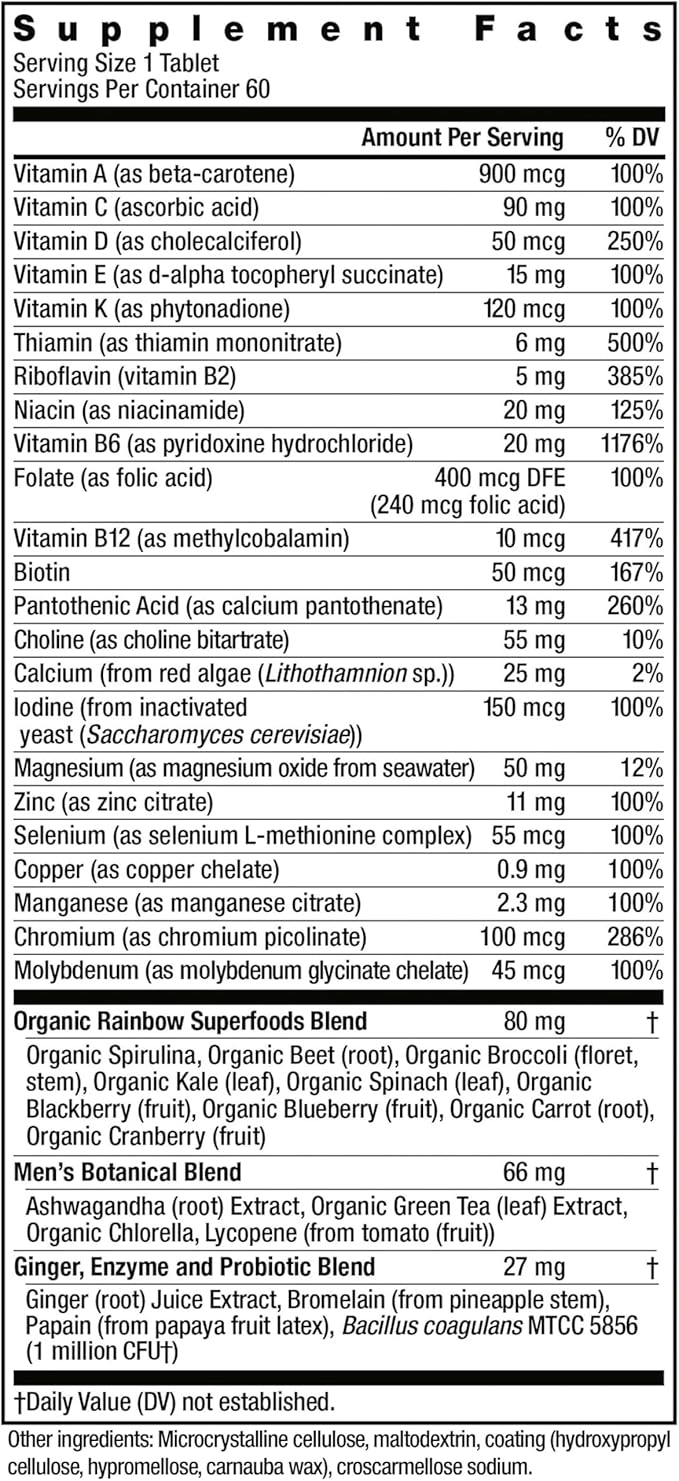 Rainbow Light Multivitamin for Men, Vitamin 60 Tablets