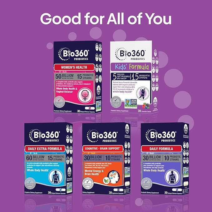 Kids Probiotic Supplement, Daily Support 15 Strains 5 Billion 30 Chewable (2 Pack)