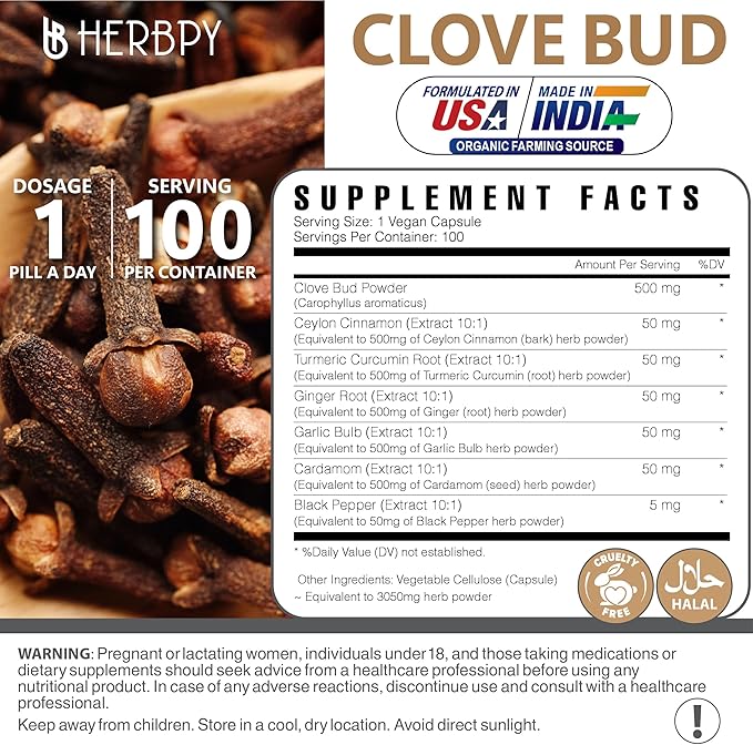 7in1 Clove Supplement Rich in Vitamins 100 Caps