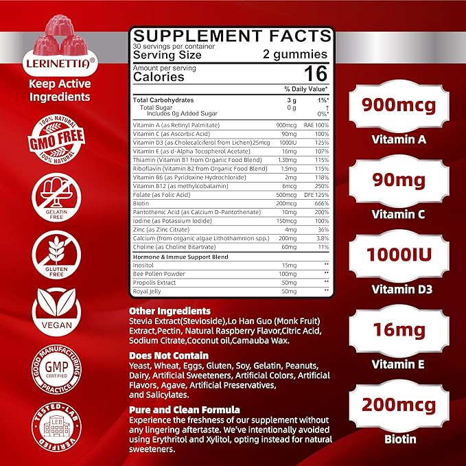 Multivitamin For Her 50+ with No Iron A,C,D3,E,B6,B12&Zinc,Probiotics,Alage Calcium 50+ Multivitamin Free,120 Count
