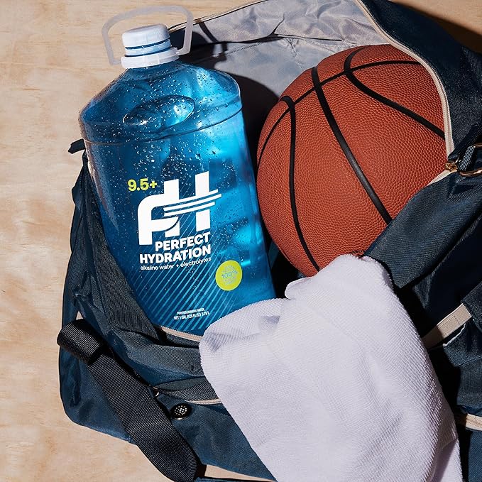 Perfect Hydration 9.5+ pH Alkaline Drinking Water, Electrolyte Minerals for Taste, 1 Gallon (128 fl oz) Jug, Case of 4