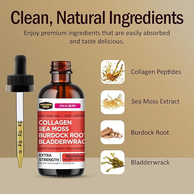Collagen Mojo - Liquid Collagen 100,000mcg, 2 2 Oz