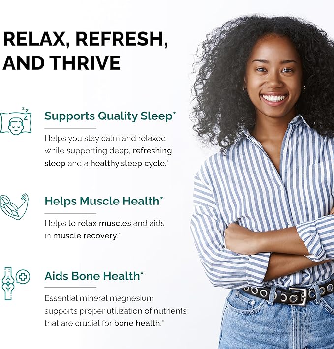 Magnesium Glycinate 400mg Capsules with Quercetin | Quality Sleep, Relaxation, Muscle, Bone Health & Immune Support | 120 Count (Pack of 3) | Easy to Swallow | for Women and Men