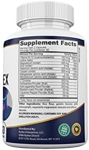 Thyroid Complex Pro - Natural Supplement for Thyroid Support, Energy, Focus and Metabolism (60 Capsules) with L-Tyrosine, Vitamin B, Iodine, Magnesium, Zinc & B-12 for Men and Women