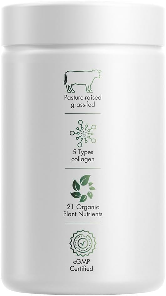 Codeage Multi Collagen Protein + Organic 21 Fruits 5 Types 180 Count