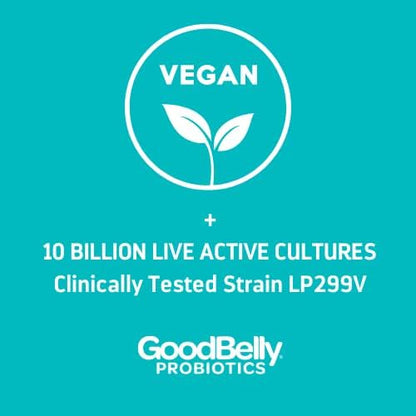 GoodBelly Probiotic Supplement for Digestive Health Support 10 Billion (30 Capsules