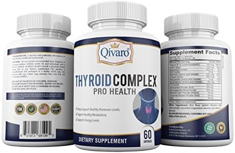 Thyroid Complex Pro - Natural Supplement for Thyroid Support, Energy, Focus and Metabolism (60 Capsules) with L-Tyrosine, Vitamin B, Iodine, Magnesium, Zinc & B-12 for Men and Women